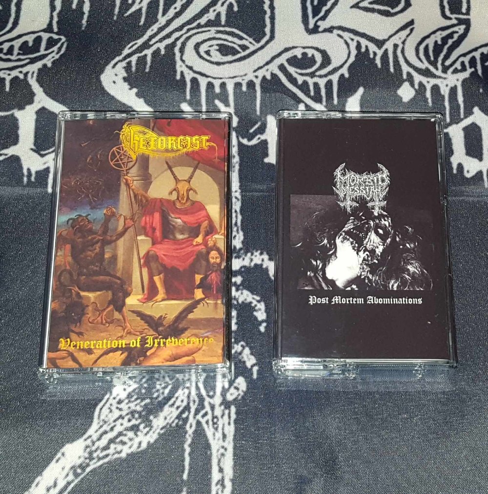 Hexorcist / Morbid Messiah - Veneration of Irreverence / Post Mortem Abominations - Tape