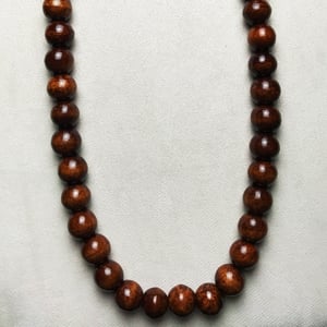 Image of Menza Wood Bead Mens Necklace