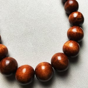 Image of Menza Wood Bead Mens Necklace