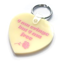 Image 3 of I Am Cringe But I Am Free Heart Keychain
