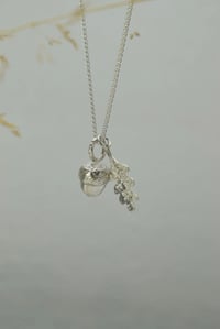 Image 4 of Recycled Silver Oak Leaf and Sand Cast Acorn Pendant on Spiga Chain | Handmade in Edinburgh