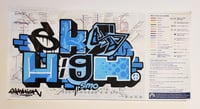 Skyhigh original graffiti art on London tube map. No.7