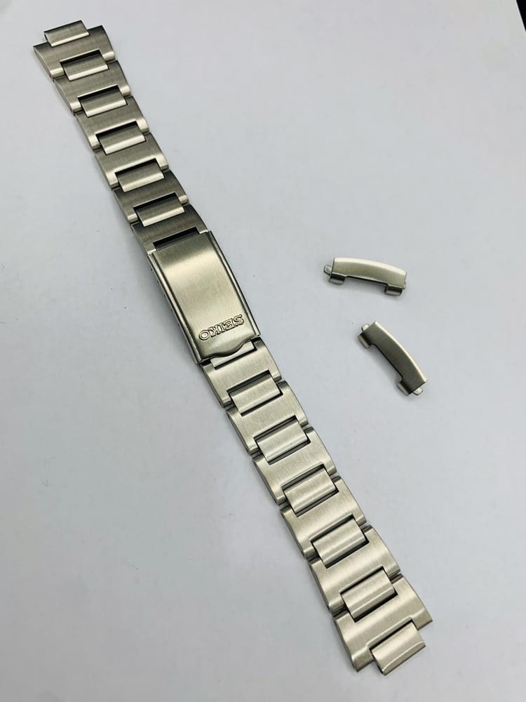 Image of 19mm Seiko pepsi Pogue stainless steel gents watch strap,For 6139-6002 6000 6001 6005 6002 -(MU-12)