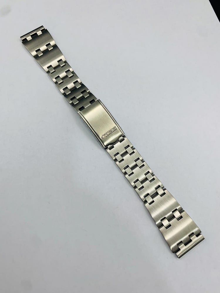 19mm Seiko bellmatic straight lugs stainless steel gents watch strap ...