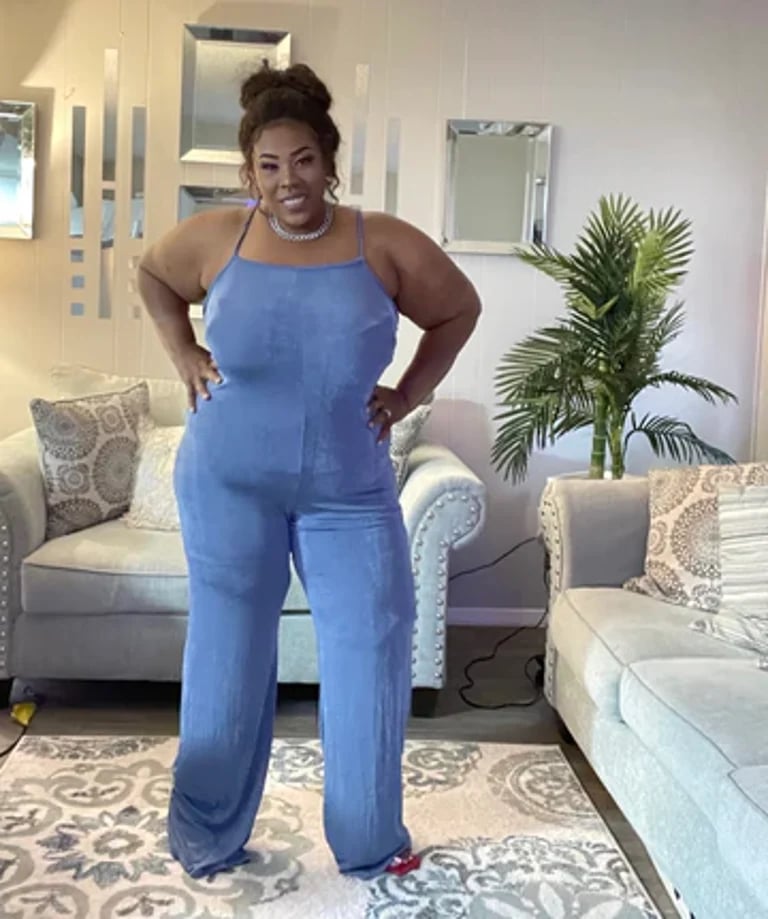 Image of 3PACK THIS IS A SLINKY BEAUTY JUMPSUIT-ICE BLUE