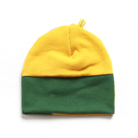 Image 5 of forest green yellow waffle thermal beanie hat courtneycourtney lined stretch knit active warm winter