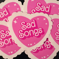 Image 1 of Sad Songs Barbie Heart Sticker