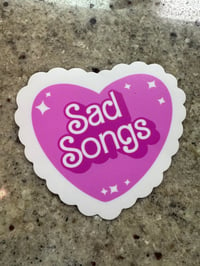 Image 2 of Sad Songs Barbie Heart Sticker