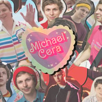 Image 1 of Michael Cera / Barbie Heart Sticker
