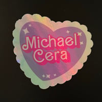 Image 2 of Michael Cera / Barbie Heart Sticker