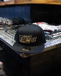 Image 3 of GOLD OUTLINE BLACK HAT