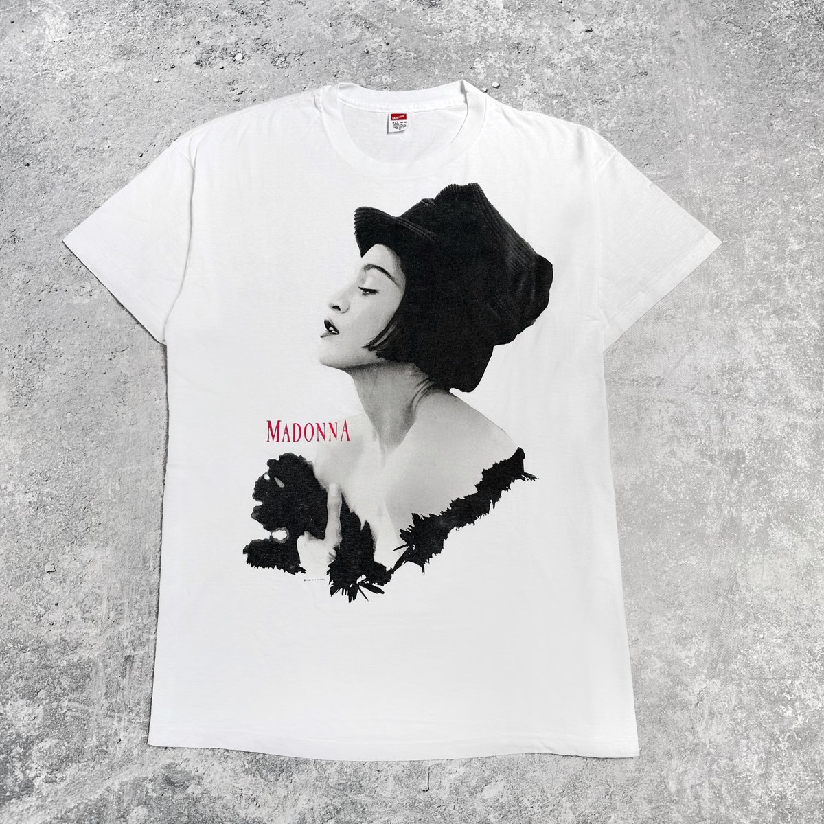Madonna 1990 'Blond Ambition' White T-Shirt | NLVintage