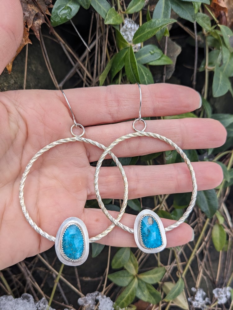 Image of Turquoise Hoops