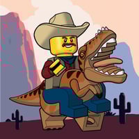 Image 2 of REX - Dark Tan - Dino Rider