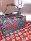 Bulls Eye Trippy Colorful Toiletry Makeup Bag with Pockets