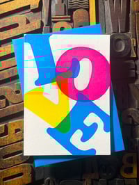 Image 5 of L-O-V-E | Vibrant typographic letterpress card