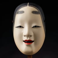 Image 2 of KO OMOTE WOOD NOH MASK WITH BOX 