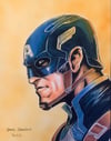 Captain America 8x10 full color sketch 