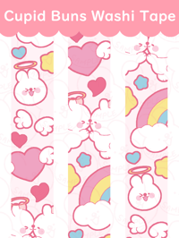 Image 3 of Cupid Bunnies Washi Tape