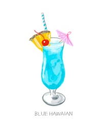 Image 1 of TIKI COCKTAIL — BLUE HAWAIIAN