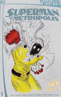 One Punch Man Sketch on Superman Blank