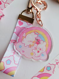 Image 1 of Cupid Bunnies Lanyard Charm