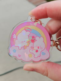 Image 3 of Cupid Bunnies Lanyard Charm