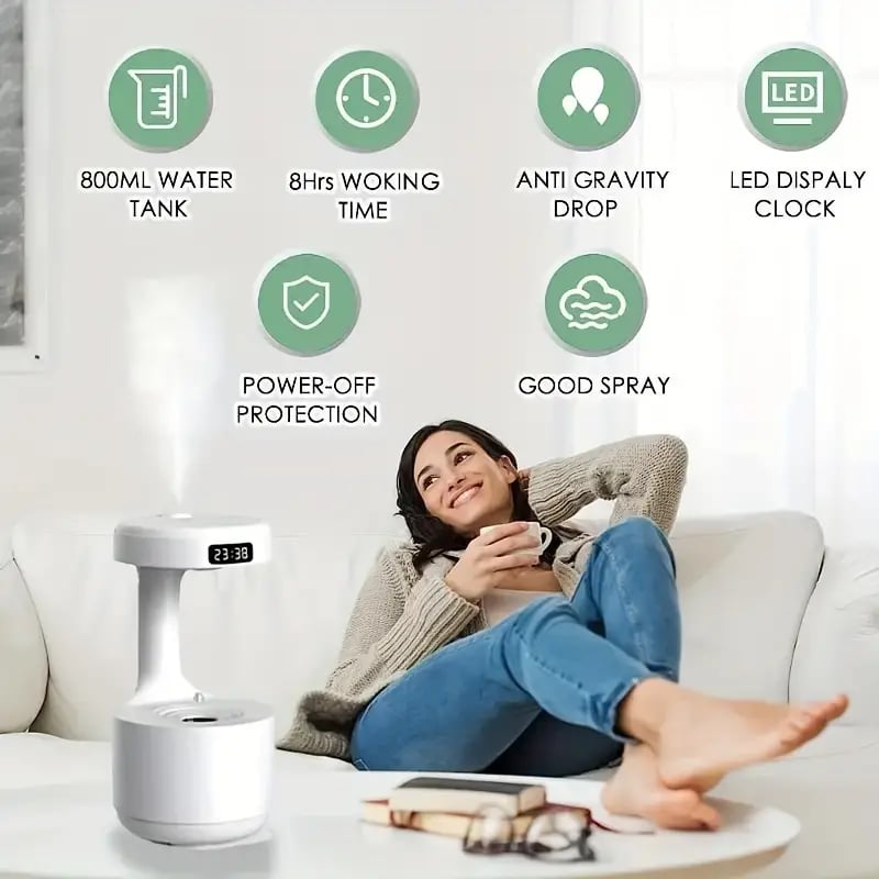 AquaFlow Desktop Water Drop Humidifier