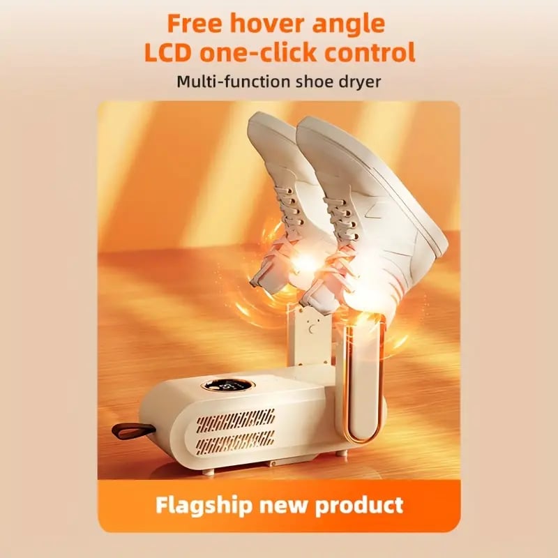 CoolBreeze Foldable Shoe Dryer with Deodorizing and Sterilizing Features