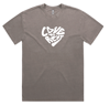 Love and Rent Logo - Puff Print Tee - Faded Grey