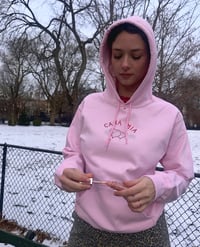 Image 3 of Restock🌸 🩷Cara Mia🩷Pink Lightweight Hooded Sweatshirt🩷