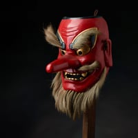 Image 2 of SARUTAHIKO TENGU WOOD NOH MASK
