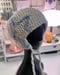 Image of mocha chunky star earflap hat