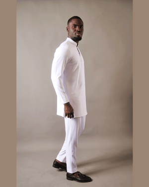 Image of JParkes African Kaftan Traditional Suit - White