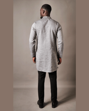 Image of JParkes African Kaftan Traditional Suit - Grey