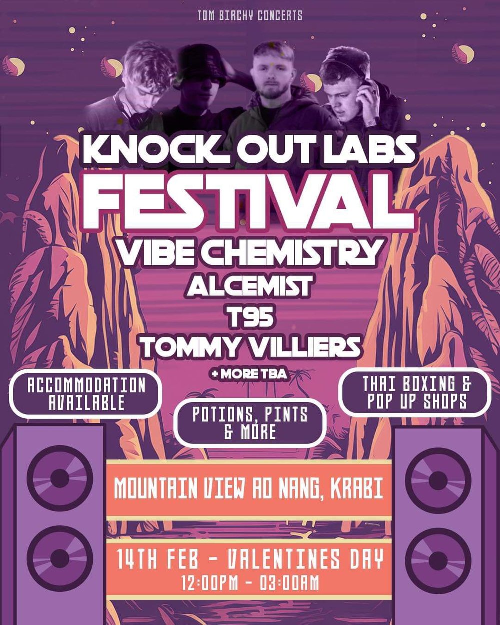 Combo Ticket (inc. hostel) 14th Feb: Vibe Chemistry, Alcemist + More