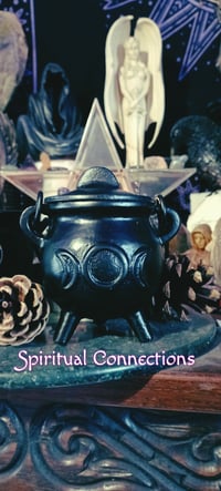 Cast Iron Cauldron with triple moon