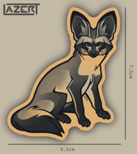 Image 2 of Bat-Eared Fox - Stickers