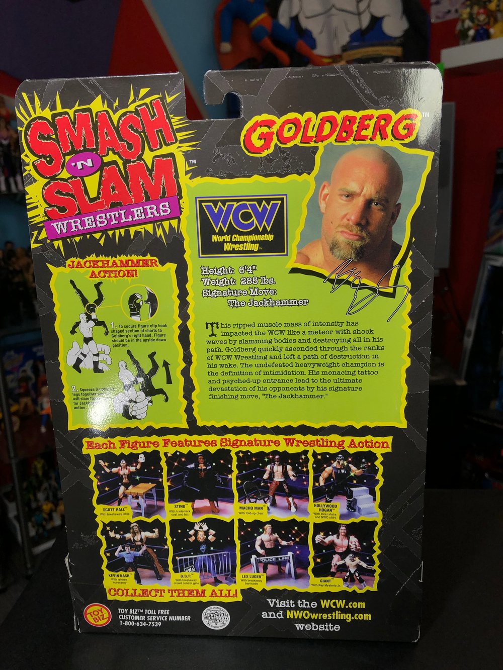 GOLDBERG & REY MYSTERIO VARIANT SET Smash N Slam WCW Toy Biz 1999 Figure