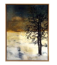 Image 1 of Original Canvas - Ash Trees in Snow - 30" x 40"