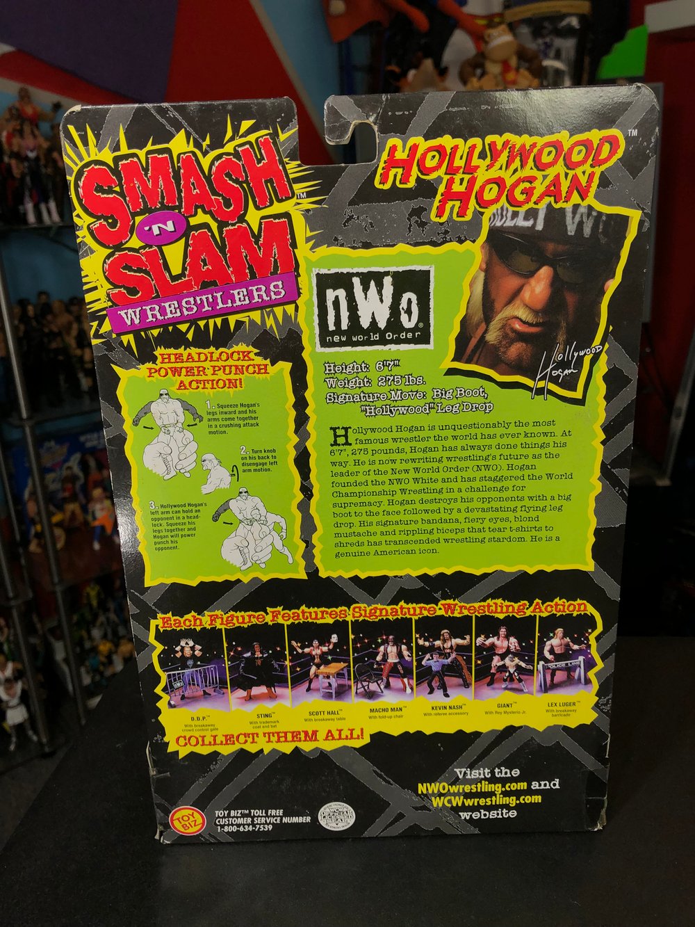 HOLLYWOOD HULK HOGAN V3 Smash N Slam WCW Toy Biz 1999 Figure