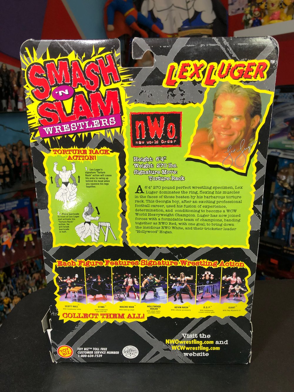 LEX LUGER V2 Smash N Slam WCW Toy Biz 1999 Figure