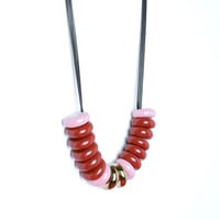 Image 2 of NECKLACE N9_ CHERRY PINK AND GOLD