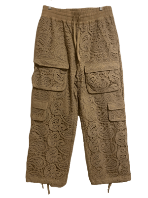 SAALT STUDIO Tan Crochet Pants
