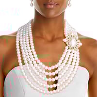 Image 1 of  Cream 5 Strand Vintage Pearl Set