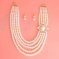Image 2 of  Cream 5 Strand Vintage Pearl Set