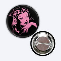 Image 2 of "Tiki Ghoul Girl" Button