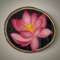 Lotus on wood