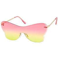 Image 2 of Pink One Piece Butterfly Sunglasses