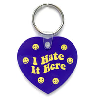 Image 1 of I Hate It Here Heart Keychain